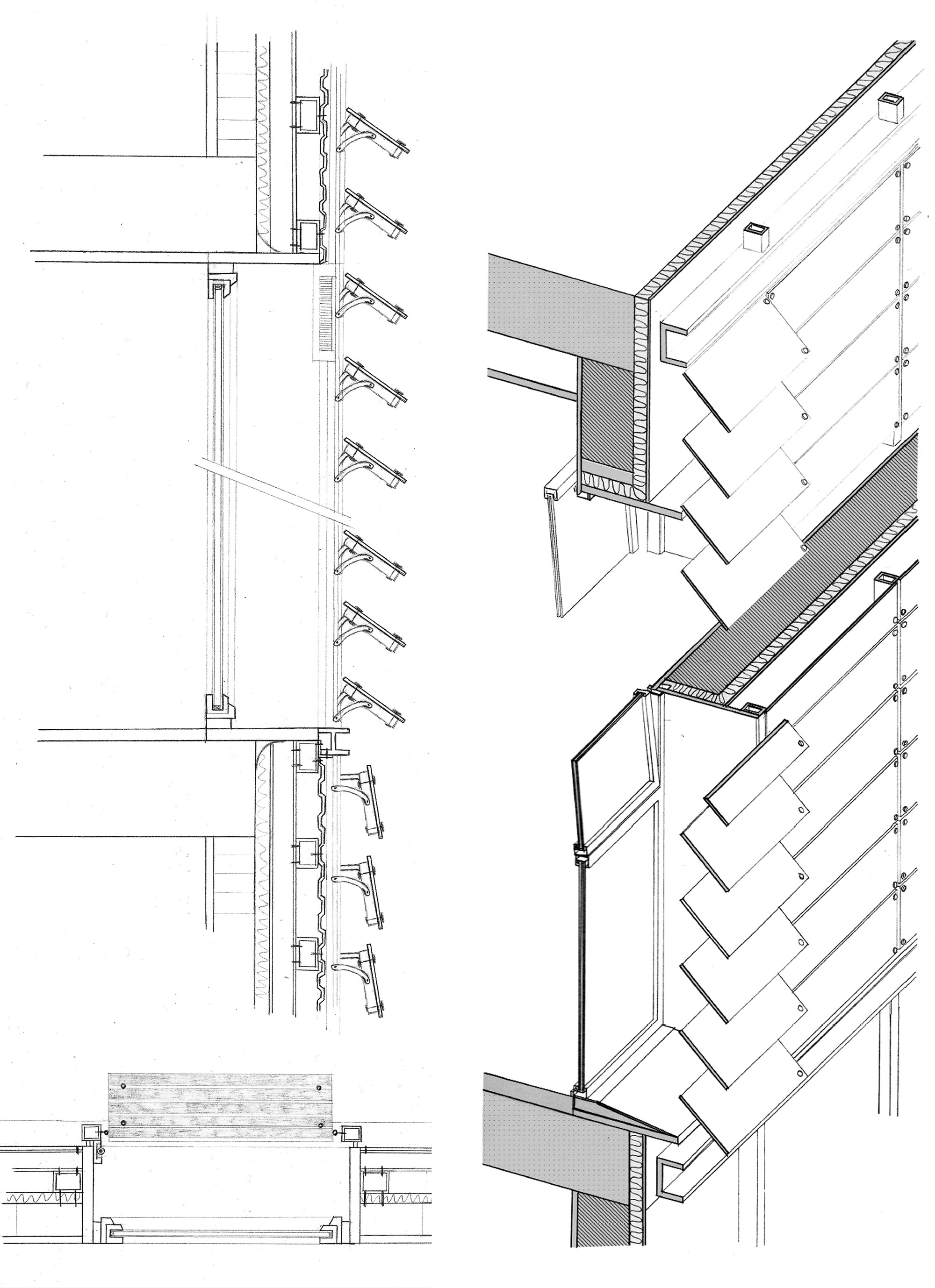 Exterior pivoting louvers on Communication Campus UPF Construction